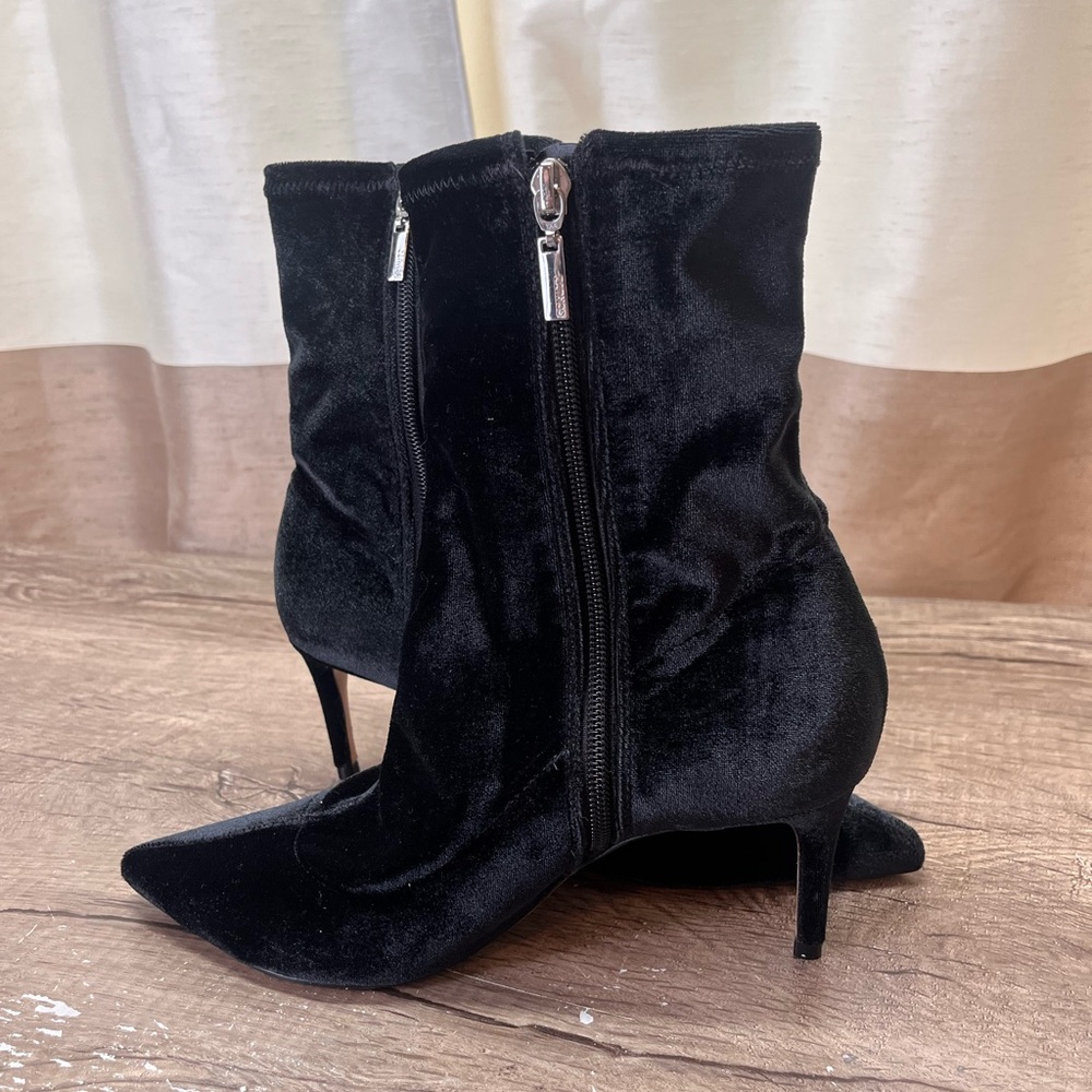 SCHUTZ black velvet Marion heeled boot size‎ 8.5 - Picture 2 of 8